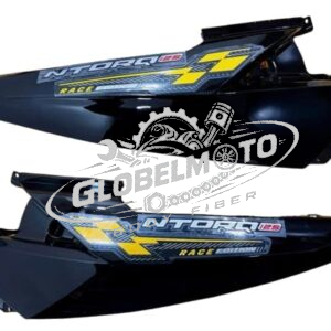 Back Panel TVS Ntorq 125 - Met Black Yellow Sticker Race Edition