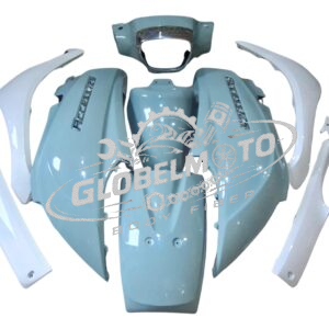 Full Body Kit for Suzuki Access 125 BS6 Model - White-Green Colour