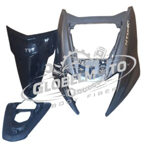 Front Nose and Center Nose for TVS Ntorq 125 - Grey with Sticker Ntorq