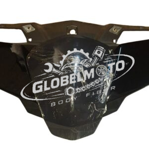 Headlight Visor with Glass TVS Ntorq 125 - Glossy Black