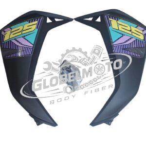 Front Panel Bottom TPFC  TVS Ntorq 125 - Matte Black Nardo Grey Sticker Combination