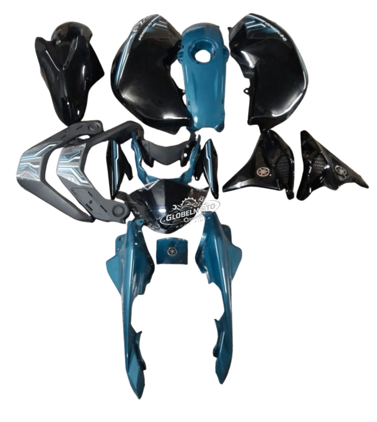Full Body Kit Yamaha FZ V0.2 - Black Cyan Blue